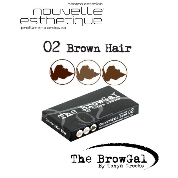 THE BROWGAL CONVERTIBLE BROW POWDER POMADE DUO BROWN 02 Make up Occhi BGCONV02